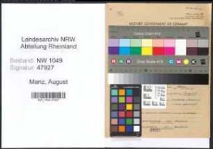 Entnazifizierung August Manz , geb. 15.10.1893 (Baumeister)