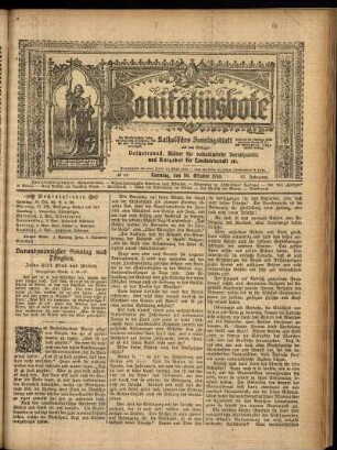 Erste Ausgabe vom Sonntag, den 30. Oktober 1910.