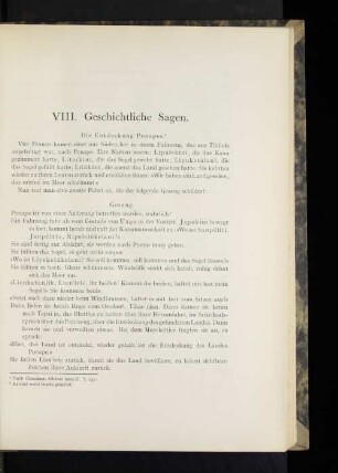 VIII. Geschichtliche Sagen.