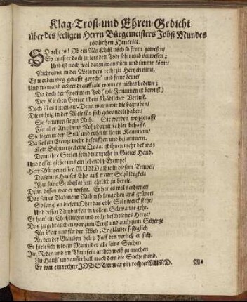 Klag-Trost- und Ehren-Gedicht [...]