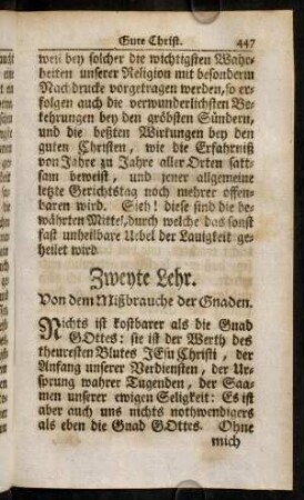 447-461, Zweyte Lehr.