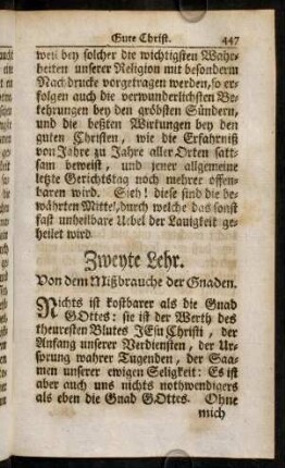 447-461, Zweyte Lehr.