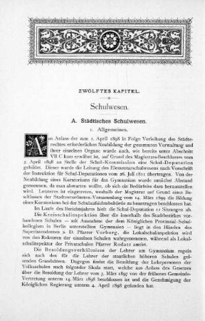 Zwölftes Kapitel. Schulwesen