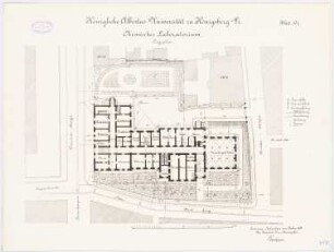 Chemisches Laboratorium der Albertus-Universität Königsberg: Lageplan 1:200