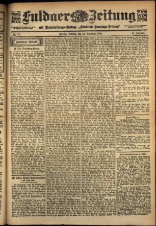 Zweite Ausgabe vom Montag, den 24. Dezember 1900.