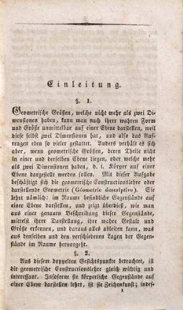 Geometrische Constructionslehre oder darstellende Geometrie : Geometrie descriptive