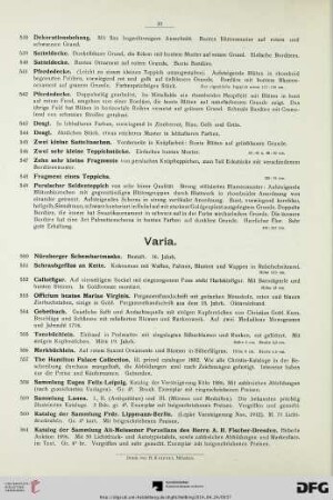 Varia (Nr. 550-561)