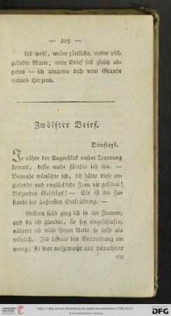 Zwölfter Brief