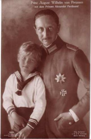 Prinz August Wilhelm von Preußen mit dem Prinzen Alexander Ferdinand