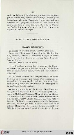 Séance du 9 novembre 1923