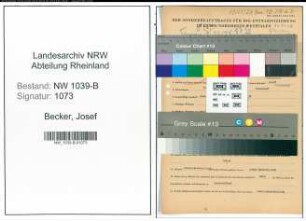 Entnazifizierung Josef Becker , geb. 13.01.1898 (Werkmeister)