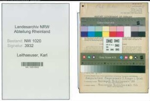 Entnazifizierung Karl Leithaeuser , geb. 01.03.1898 (Werkmeister)