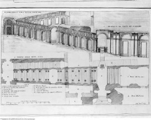 Templum vaticanum et ipsius origo - p. 239: Roma, Pal. Vaticano, Scala Regia, pianta e sezione (G. L. Bernini)