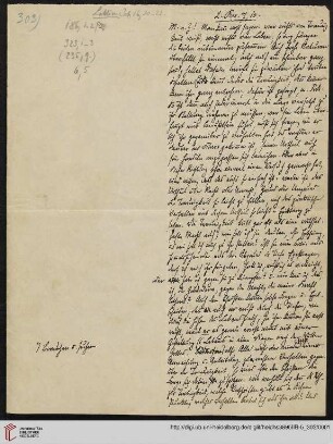 Heid. Hs. 3895 II B - 5,303: Nachlass Heinrich Bassermann, Sonn- und Feiertagspredigten: Predigt zu 2 Kor 7,10 (Wie steht das Christentum zur Traurigkeit)