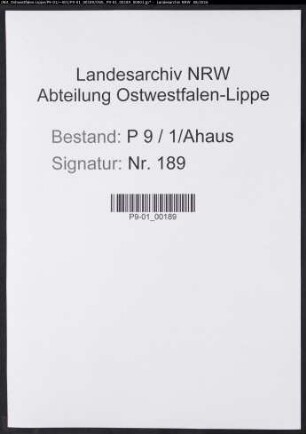 Sterberegister Standesamt Ahaus