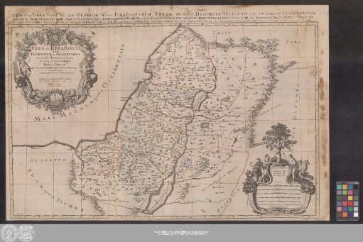 Iudæa, seu Terra Sancta quæ Hebræorum sive Israelitarum in suas duodecim Tribus divisa : secretis ab invicem Regnis Iuda, et Israel : expressis insuper Sex ultimi temporis ejusdem Terræ Provincijs