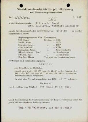 Rieck, Josef