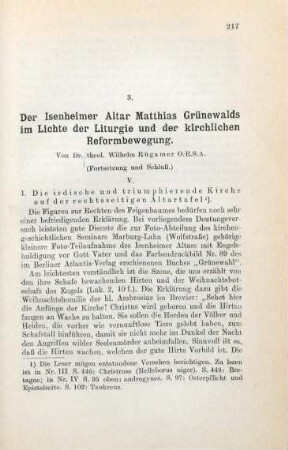 217-244 Der Isenheimer Altar Matthias Grünewalds im Lichte der Liturgie und der kirchlichen Reformbewegung