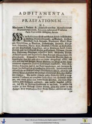 Additamenta ad praefationem.