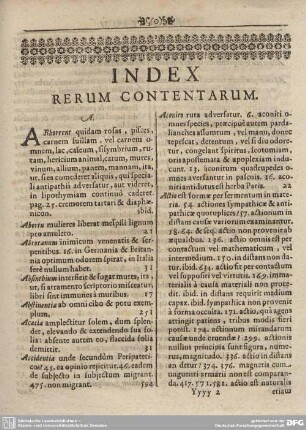 INDEX RERUM CONTENTARUM.