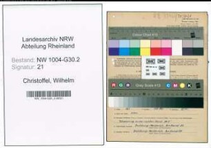 Entnazifizierung Wilhelm Christoffel , geb. 18.04.1886 (Schiffsfuehrer)