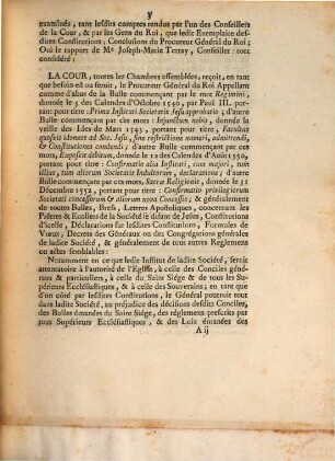 Arrest De La Cour Du Parlement : Extrait Des Registres Du Parlement. Du 6 Août 1761.