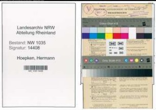 Entnazifizierung Hermann Hoepken , geb. 15.02.1886 (Markenmeister)