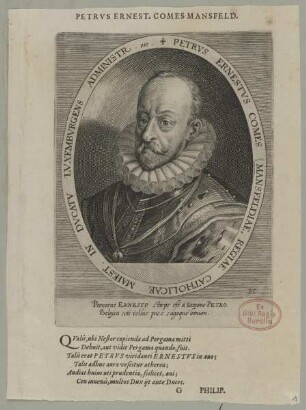 Bildnis des Petrvs Ernestvs, Comes Mansfeldia