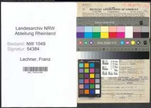 Entnazifizierung Franz Lechner , geb. 10.02.1900 (Direktor)