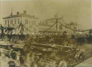 Aufmarsch zur Begrüßung Wilhelms II. in Sofia
