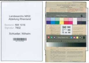 Entnazifizierung Wilhelm Schluetter , geb. 25.03.1904 (Landwirt)