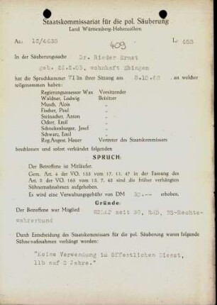 Rieder, Ernst, Dr.