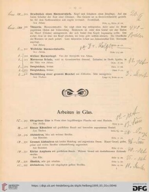 Arbeiten in Glas (Nr. 327-355)