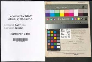 Entnazifizierung Lucie Hamacher , geb. 13.03.1903 (Aerztin)