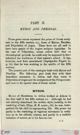 Myron and Pheidias