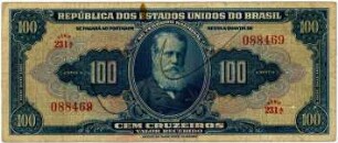 Geldschein, 100 Cruzeiros, 1943