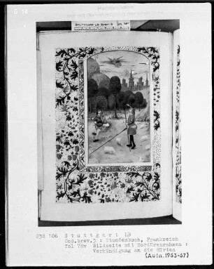 Stundenbuch — Verkündigung an die Hirten, Folio 78verso