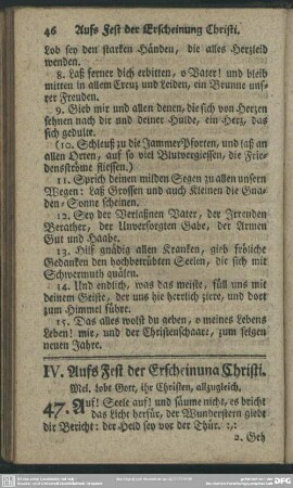 IV. Aufs Fest der Erscheinung Christi