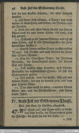 IV. Aufs Fest der Erscheinung Christi