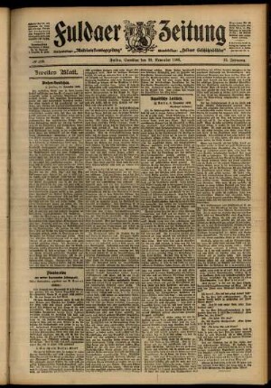 Zweite Ausgabe vom Samstag, den 10. November 1906.