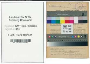 Entnazifizierung Franz Heinrich Flach , geb. 06.08.1903 (Bergbauangestellter)
