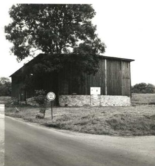 Dohna-Röhrsdorf-Gamig. Ehemaliges Rittergut Gut Gamig. Feldscheune, Straßenansicht
