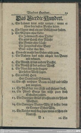Das Vierdte Hundert