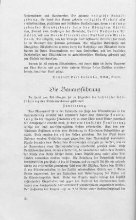 Die Bauausführung.