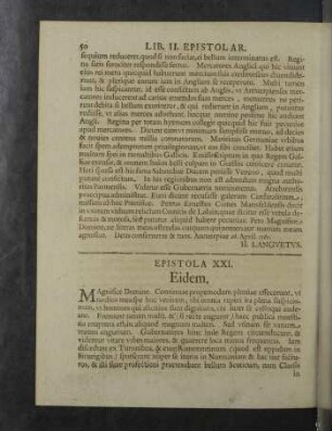 Epistola XXI. - XXX.