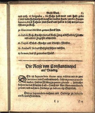Die Reise von Constantinopel auf Venedig.