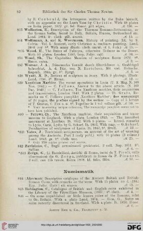Numismatik (Nr. 844 - 953)
