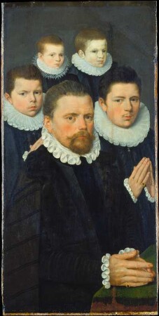 Altarflügel mit den männlichen Mitgliedern der Stifterfamilie