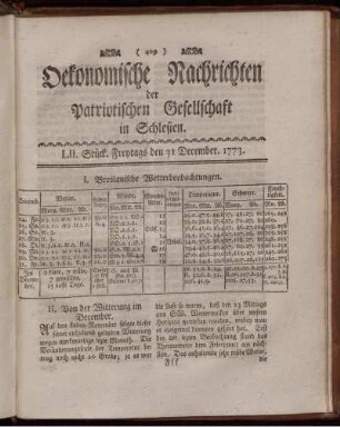LII. Stück. Freytags den 31 December. 1773.