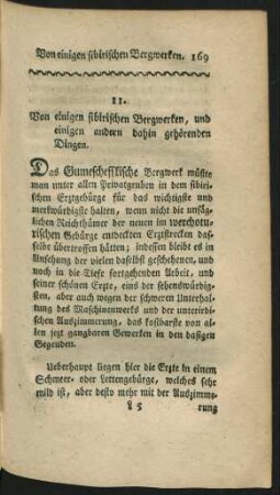 11. Von einigen sibirischen Bergwerken, und einigen andern dahin gehörenden Dingen.